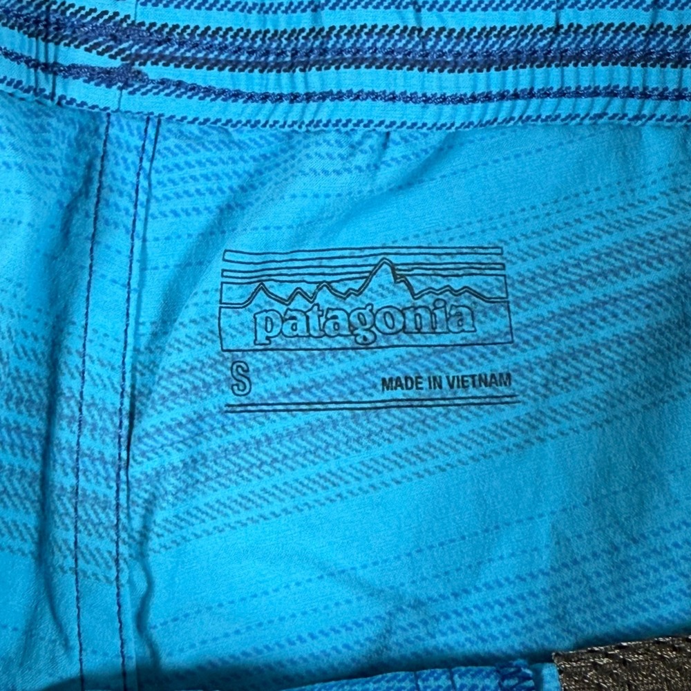Patagonia ROBB Mens Swim Trunks Blue Striped Drawstring Swim Shorts‎ Size S - Picture 4 of 11
